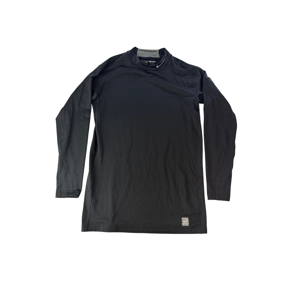 Nike Pro Hyperwarm Shirt Mens 3XL Combat Compression Black Base Layer Athletic